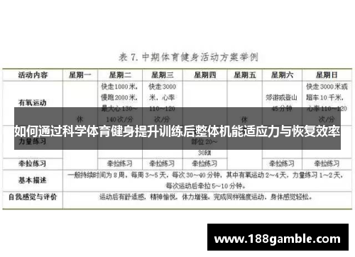 如何通过科学体育健身提升训练后整体机能适应力与恢复效率