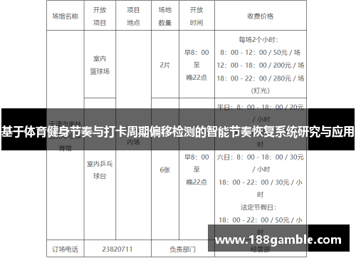基于体育健身节奏与打卡周期偏移检测的智能节奏恢复系统研究与应用